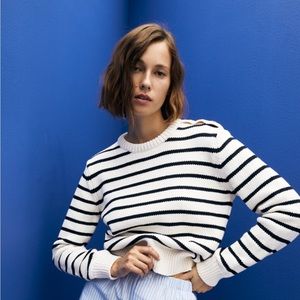 ZARA STRIPED KNIT SWEATER